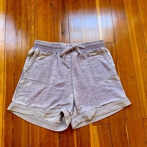 Jane & Delaney purple sweat shorts